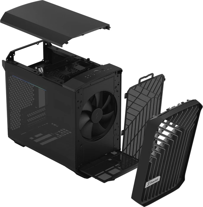 Fractal Design Torrent Nano Black TG Dark Tint, Glasfenster, Mini-ITX