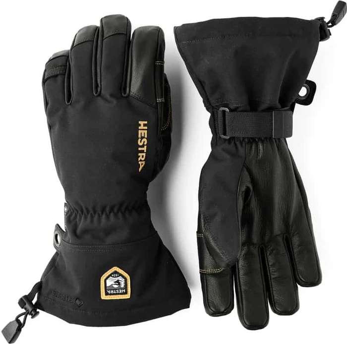 Hestra Army Leather Gore-Tex Skihandschuhe schwarz