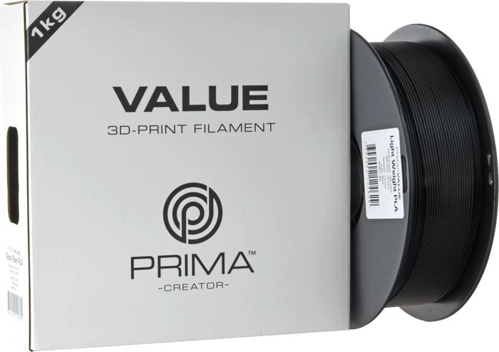 PrimaCreator PrimaValue PLA, black, Spule, 1.75mm, 1.00kg