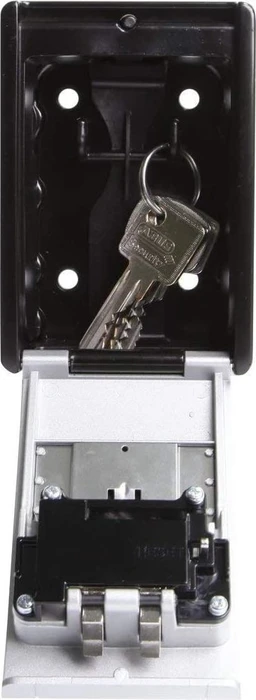 ABUS KeyGarage 787 LED zur Wandmontage Schlüsselkasten, schwarz/silber, mechanische Zahlenkombination