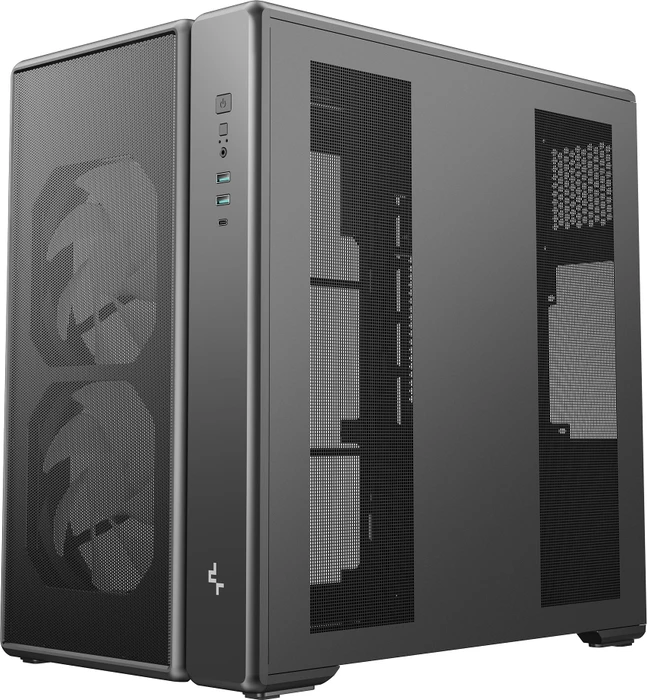 DeepCool CG590 Mesh 2F, schwarz, Glasfenster