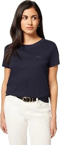 Hugo Boss Logo T-Shirt kurzarm dark blue (Damen)