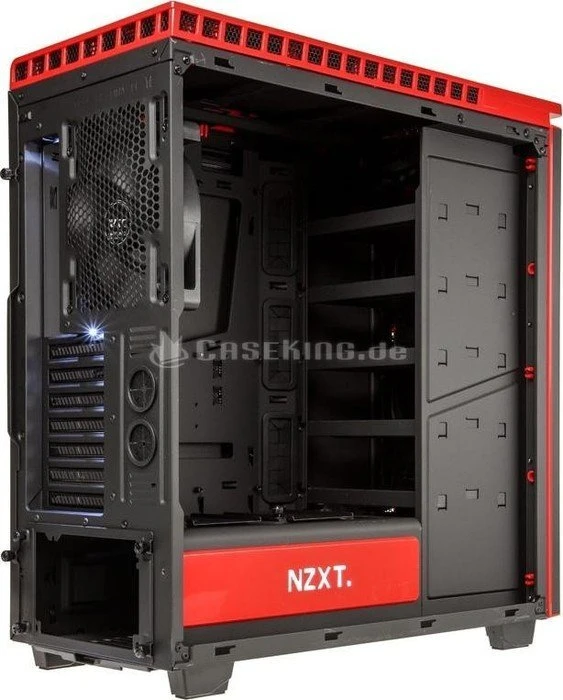 NZXT H440 schwarz/rot, Acrylfenster, schallgedämmt