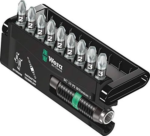 Wera Bit-Check 10 PZ BiTorsion 1 Pozidriv Bitset inkl. Werkzeugbox, 10-tlg.