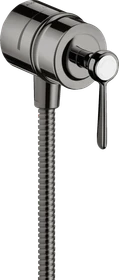 Hansgrohe Axor Montreux Wandanschluss Stop mit Rückflussverhinderer, Absperrventil und Hebelgriff polished black chrome