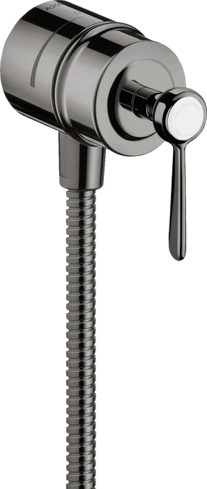 Hansgrohe Axor Montreux Wandanschluss Stop mit Rückflussverhinderer, Absperrventil und Hebelgriff polished black chrome