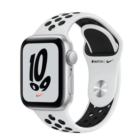 Apple Watch Nike SE (GPS) 40mm silber mit Sportarmband Pure Platinum/schwarz