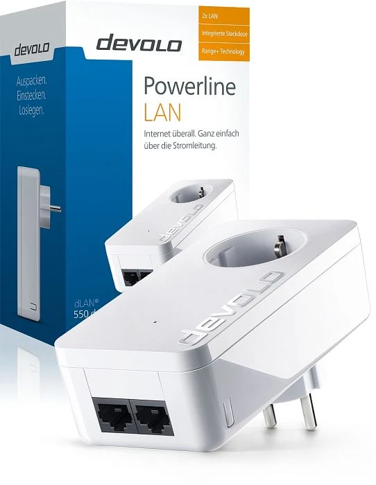devolo dLAN 550 duo+, HomePlug AV2, 2x RJ-45