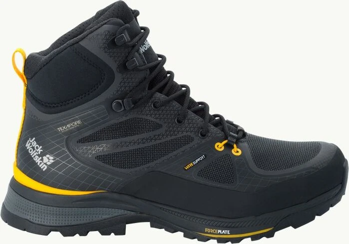 Jack Wolfskin Force Trekker Texapore Mid black/burly yellow xt (Herren)