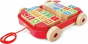 Hape Buchstabenbauklötze im Nachziehwagen