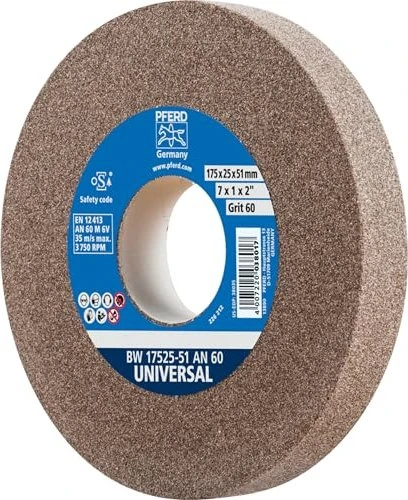 Pferd BW 17525-51 AN 60 Universal Schleifscheibe K60, 175x25x51mm, 1 Stück