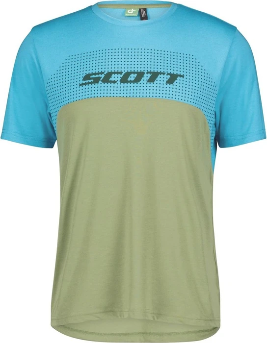 Scott Trail Flow Dri Trikot kurzarm nile blue/frost green (Herren)