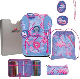 DerDieDas ErgoFlex Tiny Exklusiv Superflash Magic Unicorn Schultaschen-Set, 5-tlg.