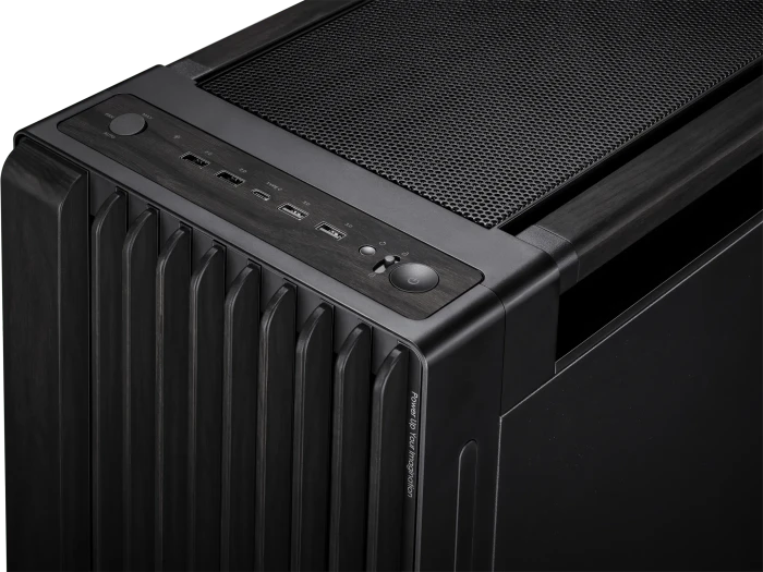 ASUS ProArt PA602 Wood Edition, schwarz/braun, Tempered Glass Panel, Glasfenster