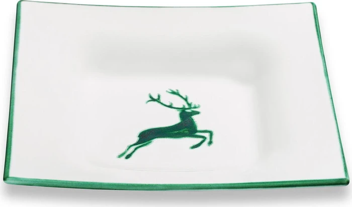 Gmundner Keramik Grüner Hirsch Suppenschale Trend 20x20cm