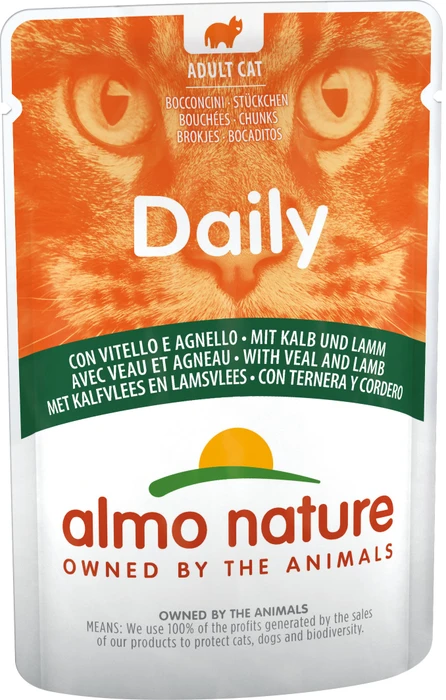 almo nature Daily Cats, Kalb und Lamm, 4.20kg (60x 70g)