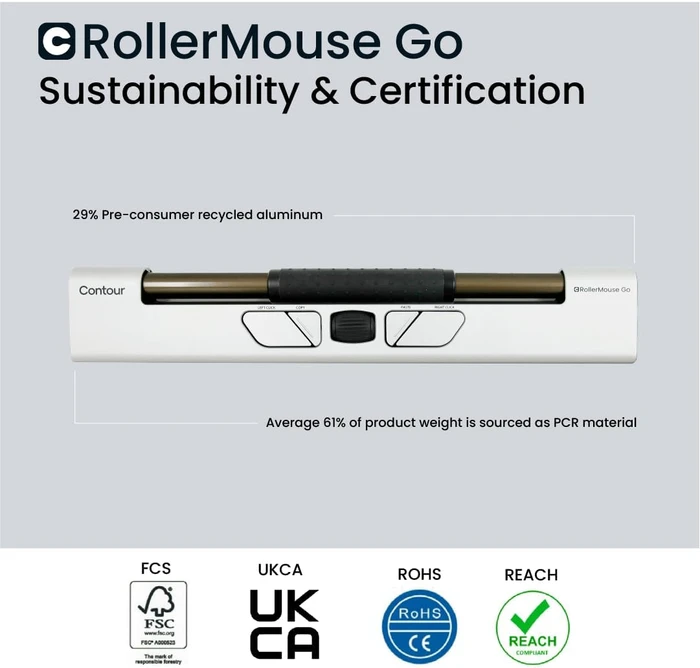 Contour Design RollerMouse Go Wireless, USB-C/USB-A/Bluetooth (CDRMGO10000) – Bild 7