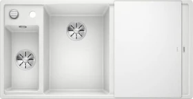 Blanco Axia III 6 S InFino Becken links mit Ablauffernbedienung weiß inkl. Glasschneidebrett