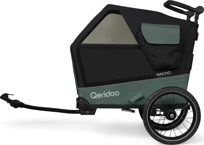 Qeridoo Nacho M Fahrradanhänger grün (Modell 2025)