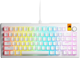 Glorious GMMK 3 HE 75% Pre-built Gaming Keyboard, weiß, LEDs RGB, Glorious Fox HE, USB, DE (GLO-KB-GMMK3-75-PB-HE-W-WHT-DE)
