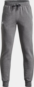 Under Armour Rival Fleece Trainingshose lang castlerock light heather/white (Junior)