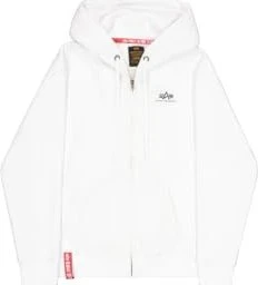 Alpha Industries Basic Zip SL Hoodie weiß (Herren)