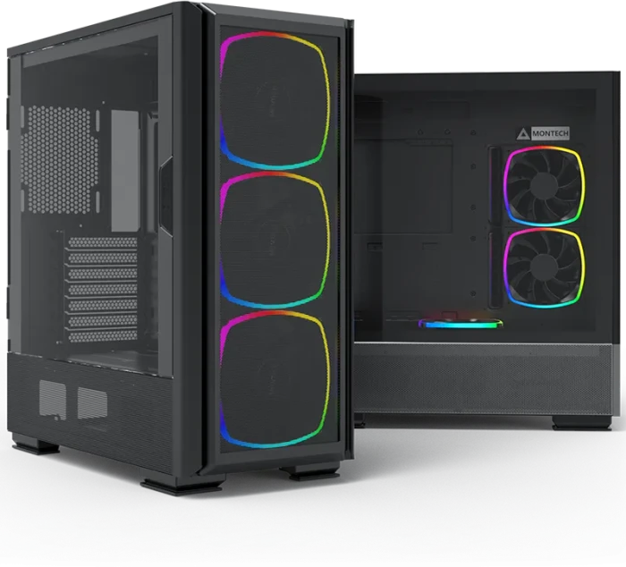 Montech Sky Two GX, schwarz, Glasfenster