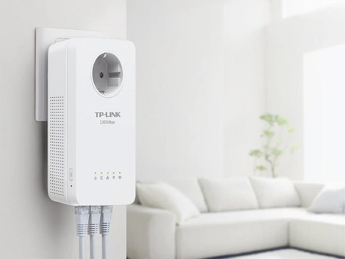TP-Link AV1200 Gigabit Passthrough Powerline ac Wi-Fi Kit, Powerline/WLAN-Access Point und Powerline-Adapter Set, 2er-Bundle