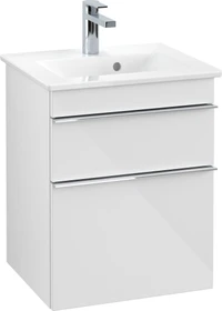 Villeroy & Boch Venticello Waschbeckenunterschrank für Becken mittig 2 Auszüge 466x590x400mm glossy white/chrome