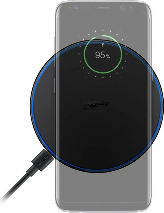 Wentronic Goobay kabelloses Schnellladegerät 10 W schwarz