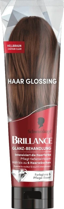 Schwarzkopf Brillance Glanzbehandlung Glossing temporäre Haarfarbe hellbraun, 150ml