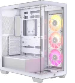 Corsair iCue 3500X RGB, weiß, Glasfenster