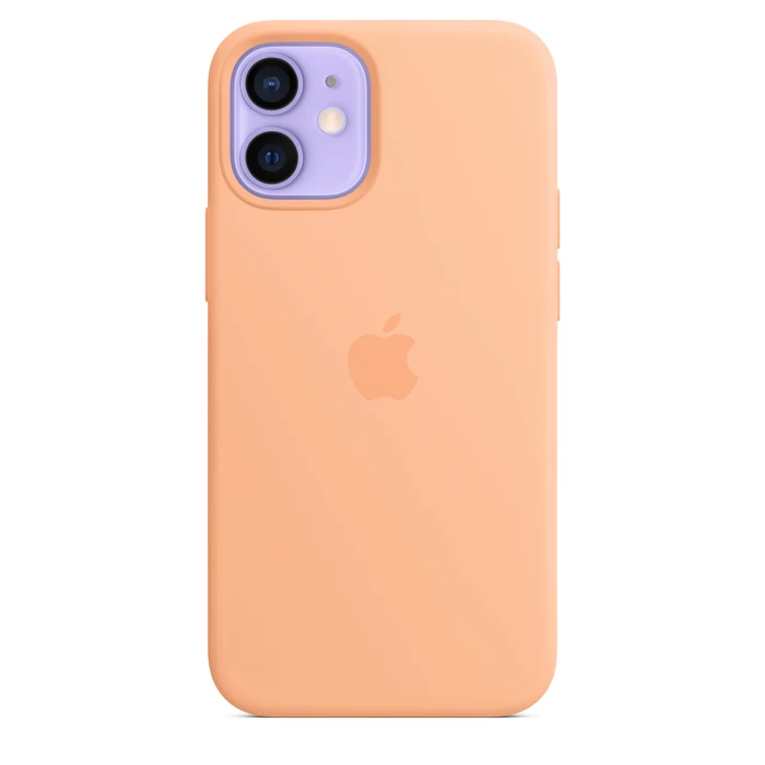 Apple Silikon Case mit MagSafe für iPhone 12 Mini Cantaloupe