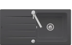 Villeroy & Boch Architectura 1000x510mm Einbau Becken reversibel mit Ablauffernbedienung graphite
