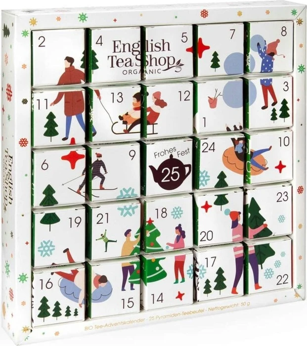 English Tea Shop White Ornaments Puzzle Tee Adventskalender 2024