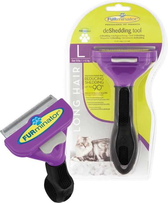 FURminator deShedding Tool für große Katzen mit langem Fell, Version 1