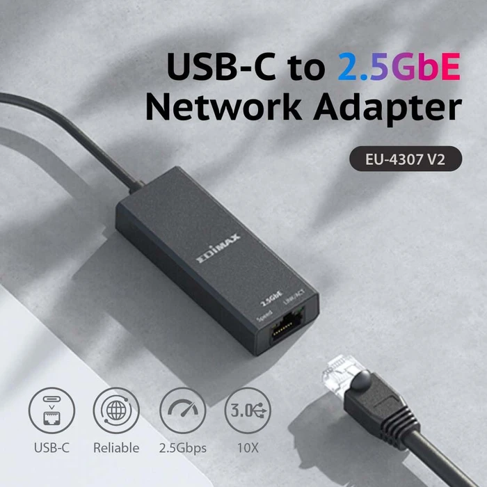 Edimax 2.5G LAN-Adapter, RJ-45, USB-C 3.0 [Stecker]