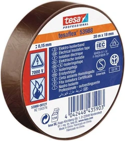 tesa Professional 53988 Soft PVC Isolierband braun, 19mm/20m, 1 Stück