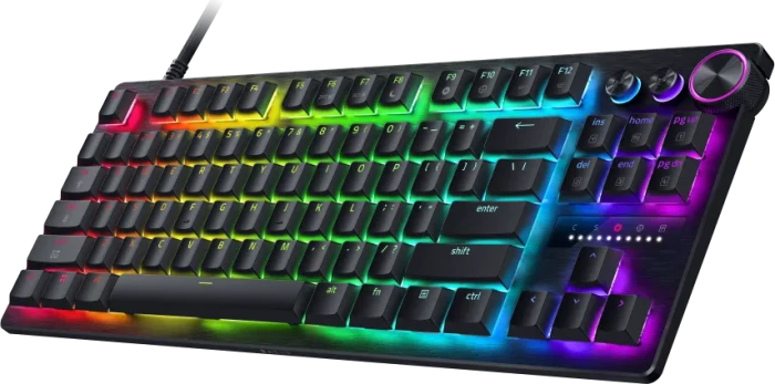 Razer Huntsman V3 Pro Low-profile Tenkeyless 8KHz, schwarz, LEDs RGB, Razer Low-Profile Analog Optical Switch, USB, DE
