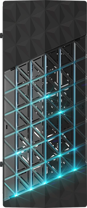AZZA Onyx 260, schwarz, Glasfenster