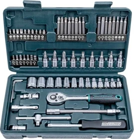 Mannesmann M29165 Bitset/Steckschlüsselsatz inkl. Werkzeugbox, 65-tlg.