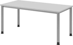 Hammerbacher Ergonomic Plus H-Serie VHS16/5/S Schreibtisch 160x80cm grau/silber