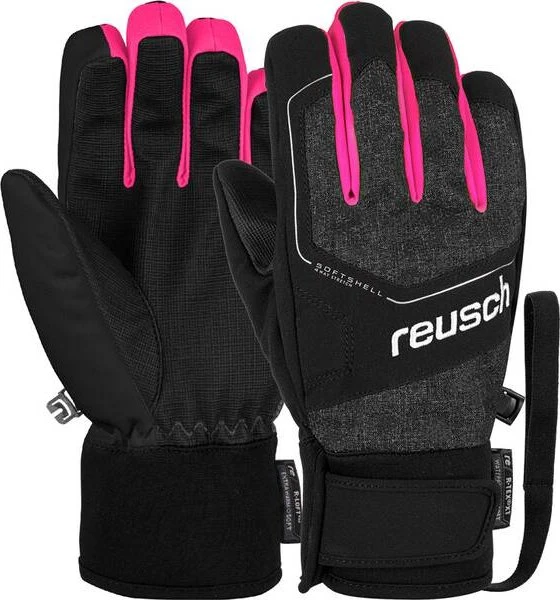 Reusch Torby R-Tex XT Skihandschuhe black melange/black/very berry (Junior)