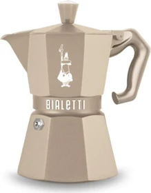Bialetti Exclusive Moka Express Induktion 6 Tassen Espressokanne creme