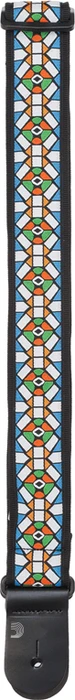 D'Addario Nylon Woven Guitar Strap Stained Glass