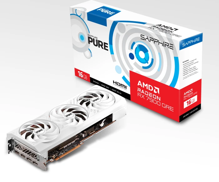 Sapphire Radeon RX 7900 GRE Pure, 16GB GDDR6, 2x HDMI, 2x DP, lite retail