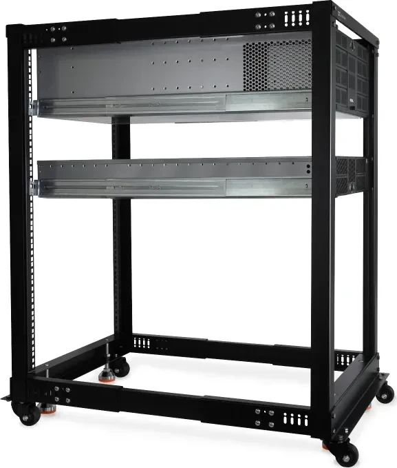 Alphacool ES 19" Open Frame Serverrack 18HE, tiefenvariabel, 1105mm tief