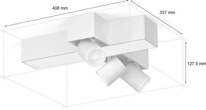 Philips Hue White and Color Ambiance Centris Cross 3 Spot 4-flammig weiß