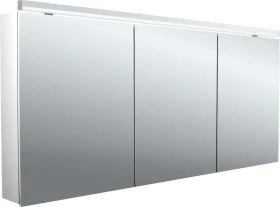 Emco Pure 2 Classic LED-Lichtspiegelschrank 140cm, mit LED-Aufsatzleuchte, 3 Türen