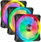 Corsair QL Series iCUE QL120 RGB PWM Triple Fan Kit, schwarz, LED-Steuerung, 120mm, 3er-Pack Vorschaubild